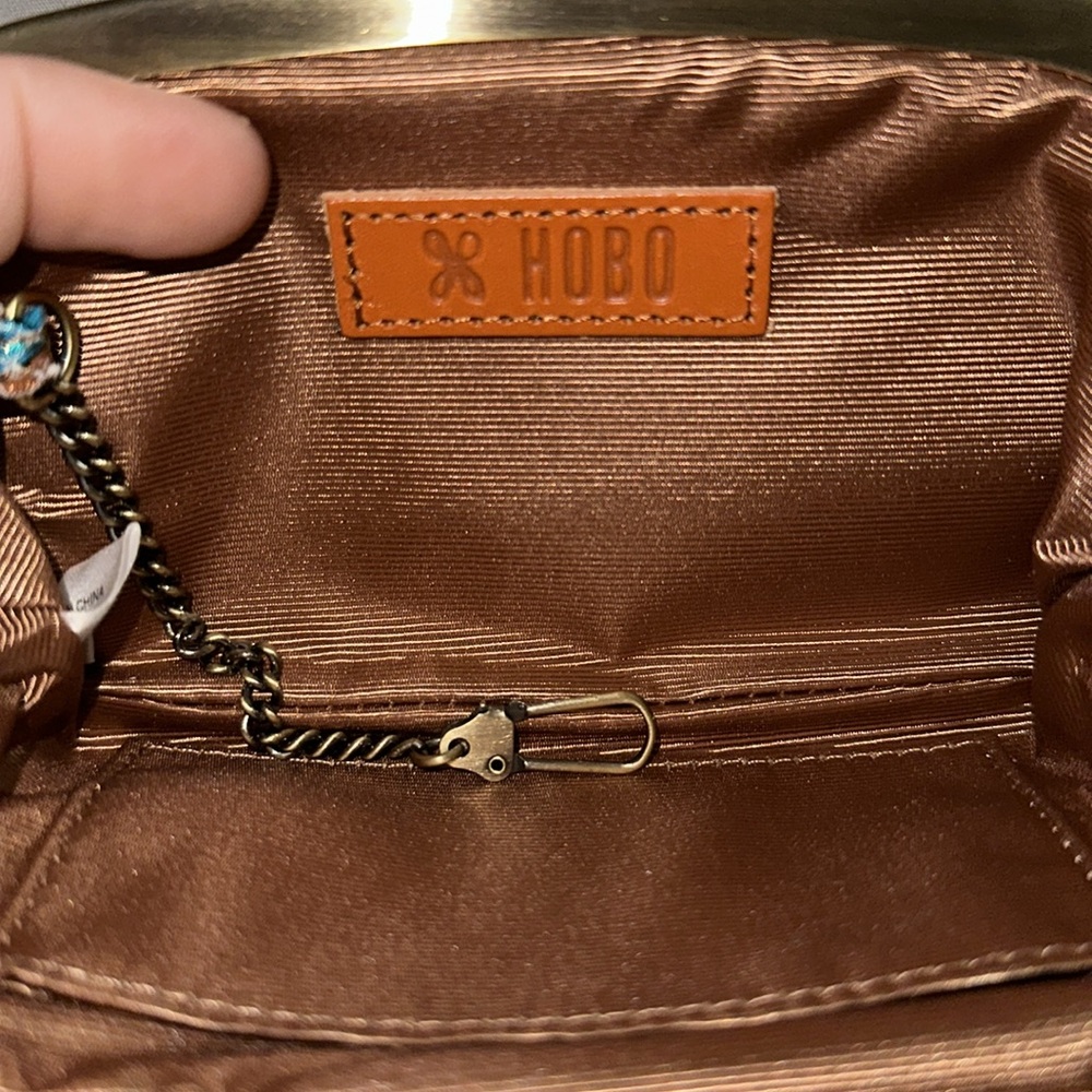 NWT hobo snakeskin colorful kisslock leather coin bag satin interior pretty - Picture 3 of 7